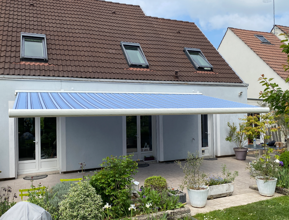 Storebanne bleu grande longueur