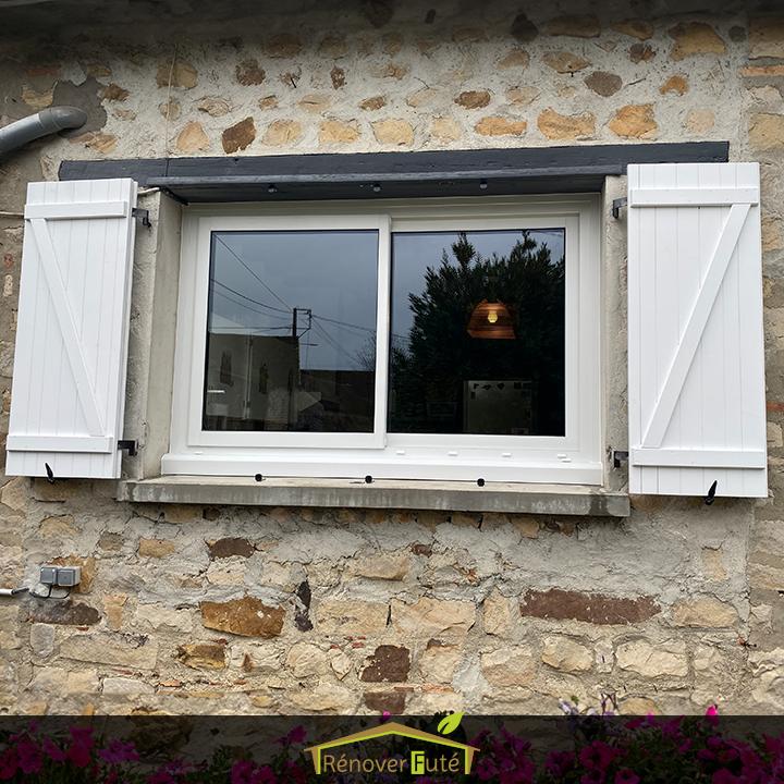 Coulissant et volet battant bois pre-peint