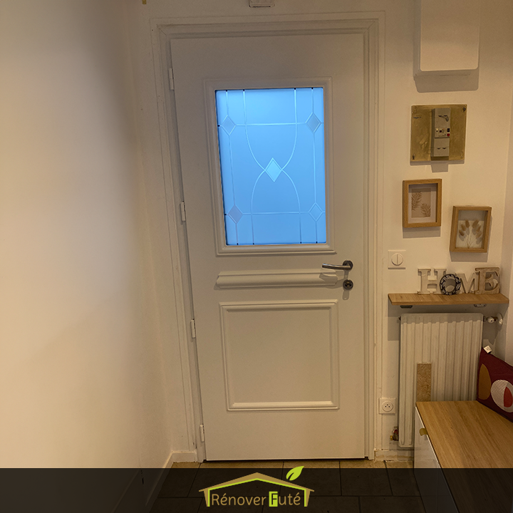 Porte d'entree vue interieur coloris blanc