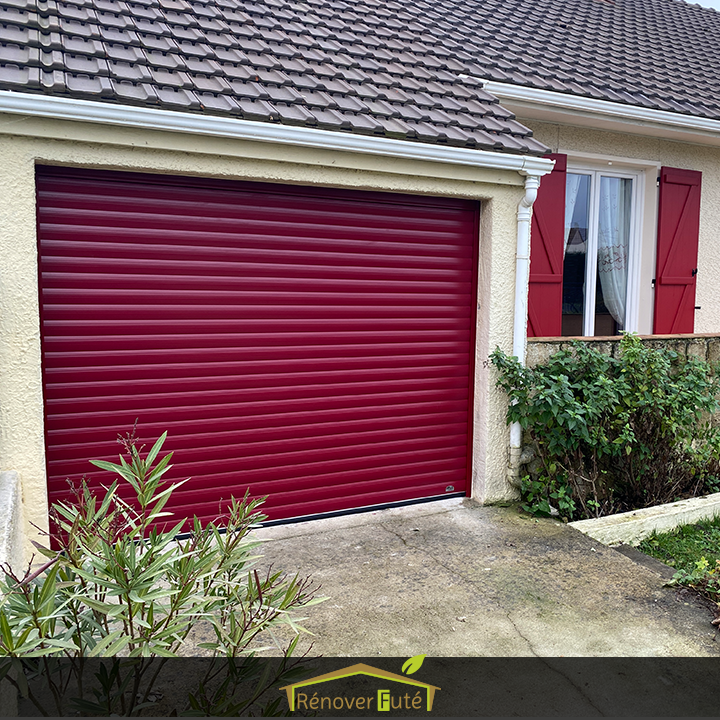 Pose d'une porte de garage enroulable