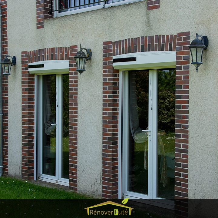 Volets roulants solaires sur la façade arrière